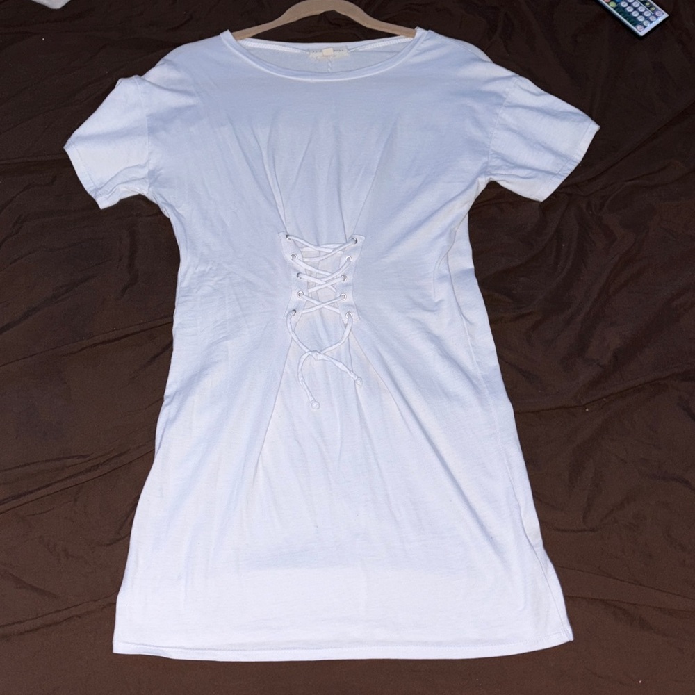 La Hearts White Mini Dress